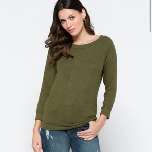 Stitch Fix Market & Spruce Olive Green Paulsen Knit Top